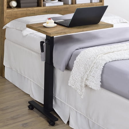 Geary Mango Height Adjustable Mobile Bedroom C-Table