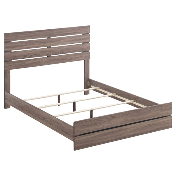 Geary Oak 5-piece Slatted Headboard Panel Bedroom Set