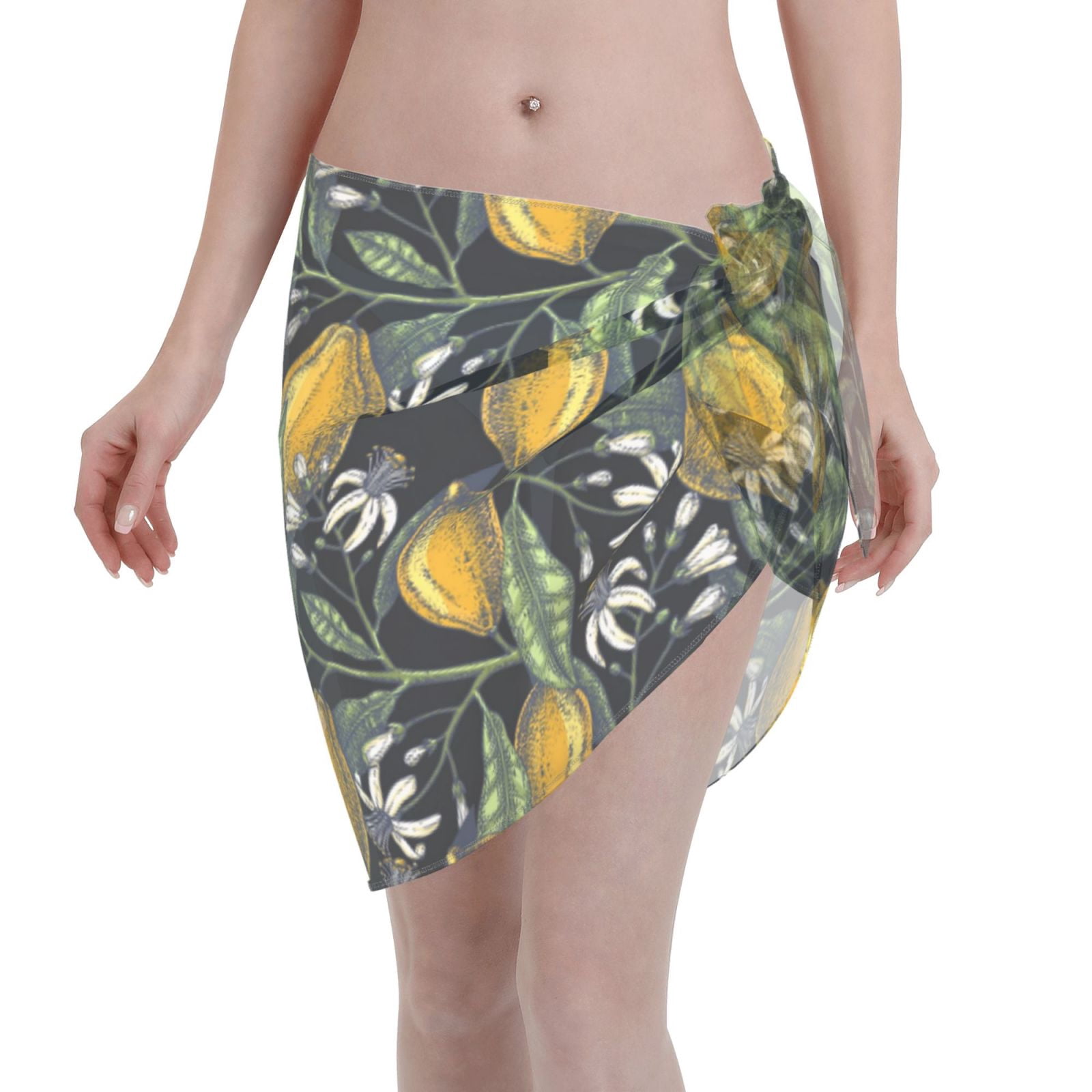 Skort (jupe-short) B Skinz Motif Fruits - Taille L, Rose/jaune/vert, Poches, Pour Golf/tennis/marche