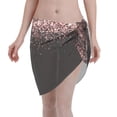 thumbnail image 1 of Geaub Rose Gold Glitter1 Women's Short Wrap Skirt, Beach Sun Protection Shawl, Swimsuit Bra, Swimwear Tunic, 1 of 7