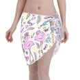 thumbnail image 1 of Geaub Summer with Flamingo Women's Short Wrap Skirt, Beach Sun Protection Shawl, Swimsuit Bra, Swimwear Tunic, 1 of 7