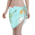 thumbnail image 1 of Geaub USA Tourist Map Women's Short Wrap Skirt, Beach Sun Protection Shawl, Swimsuit Bra, Swimwear Tunic, 1 of 7