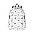 thumbnail image 1 of Geaub colored sail boats durable canvas backpack: stylish, lightweight, and spacious with adjustable straps, 1 of 7