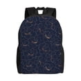 thumbnail image 1 of Gaeub Copper-Gold Gloss Outline Lily Flower Print Unisex Backpacks, College Bookbag,Daypack with Padded 15" Laptop Sleeve,for School, Work, and Travel, 1 of 8