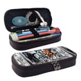 thumbnail image 1 of Geaub four running horses large capacity pencil case - dual zipper, multiple pockets, durable material, versatile use for stationery, cosmetics, and more, 1 of 6