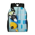 thumbnail image 1 of Geaub french bulldog dog in a bathtub ultimate comfort and style: the perfect compact backpack for college, commute, travel, and everyday use, 1 of 8