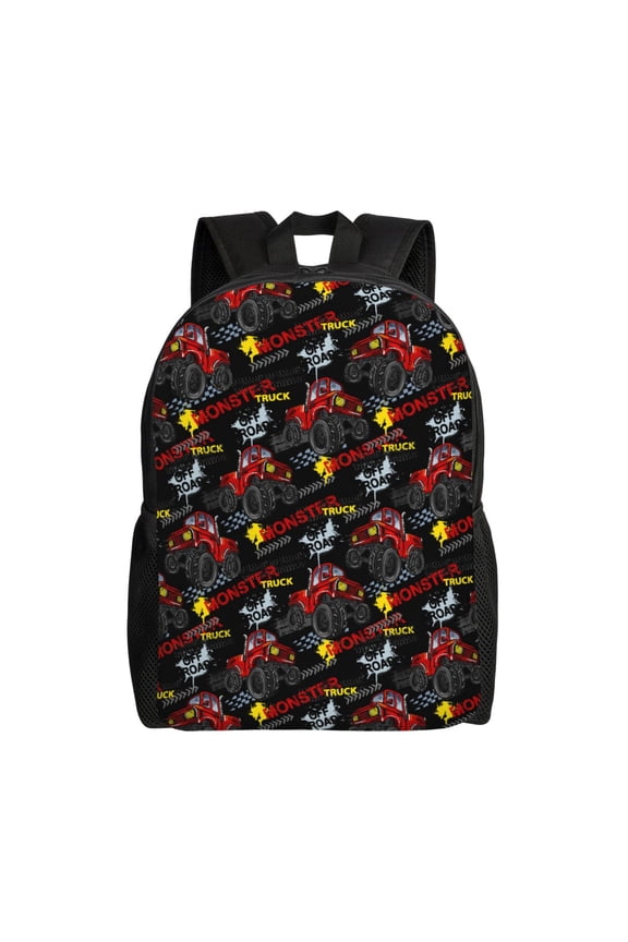 Geaub monster truck ultimate comfort and style: the perfect compact backpack for college, commute, travel, and everyday use