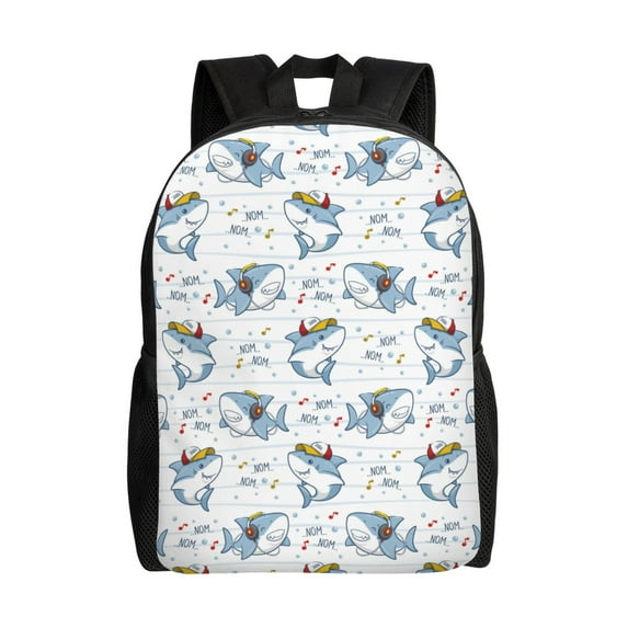 Geaub music shark ultimate comfort and style: the perfect compact backpack for college, commute, travel, and everyday use