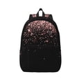 thumbnail image 1 of Geaub rose gold glitter1 durable canvas backpack: stylish, lightweight, and spacious with adjustable straps, 1 of 7
