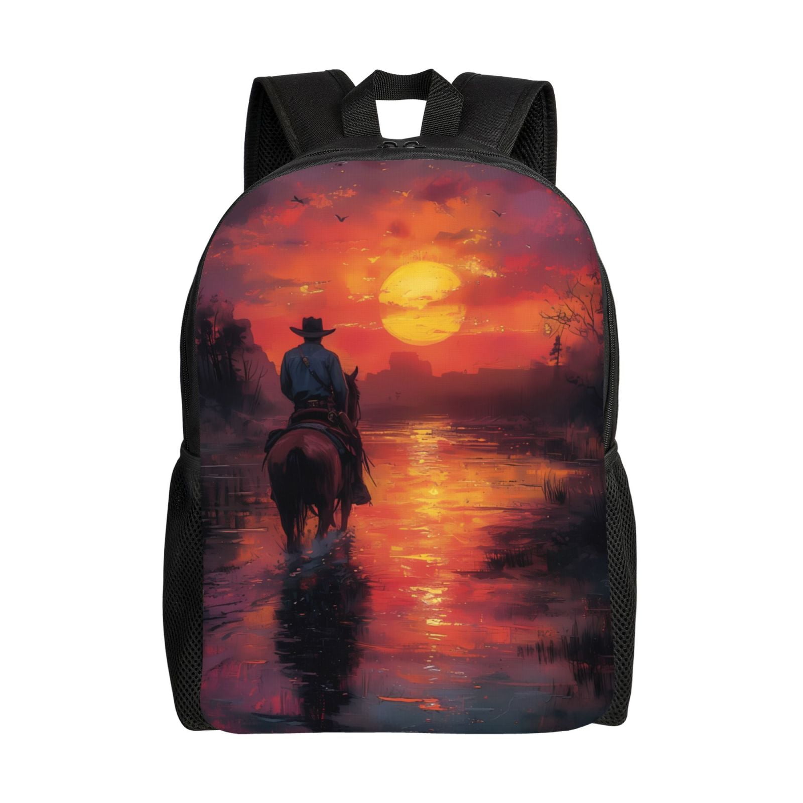 Western Rodeo Backpack Geaub sunset river western cowboy ultimate comfort and style: the ...