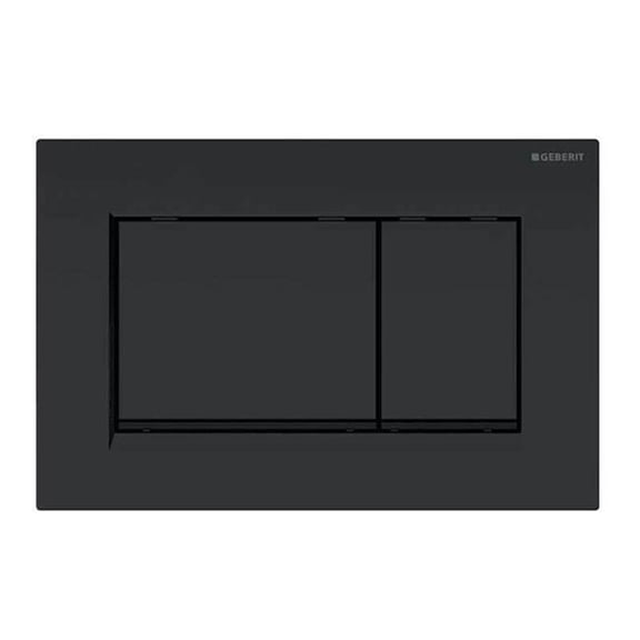 Geberit 115.883.16.1 1.6-1.28 GPF ACT PL Sigma30 Dual Flush Actuator, Matte Black with Polished Black Accent