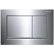 Geberit Flush Plate - White & Polished Chrome