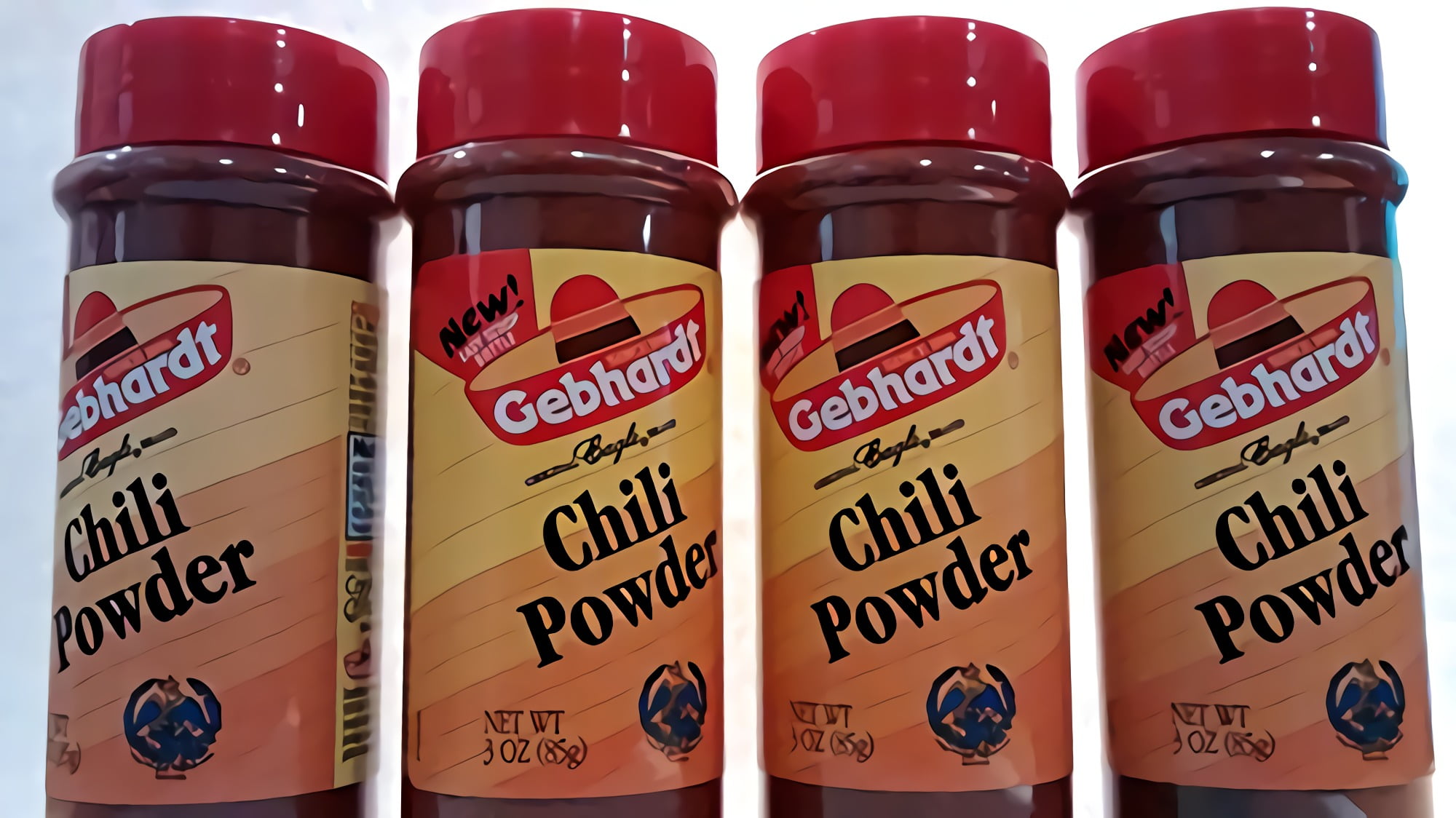 Gebhardt Chili Powder, 3 Oz ((85 G) 4 Bottles