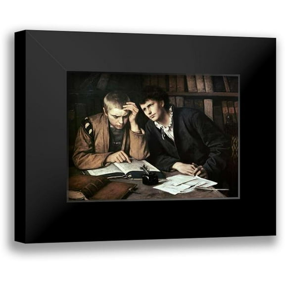 Gebhardt, Eduard von 14x11 Black Modern Framed Museum Art Print Titled - Students