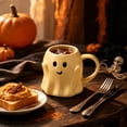 thumbnail image 1 of Gecau Halloween Themed Ghost Shape Mug Weird Drinking Cup Ceramic Ideal Decor for Halloween Party Home Must Have Gift 450ml, 1 of 6