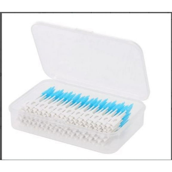 SharkTRUE 160pcs Double-ended Toothpick Soft Silicone Tooth Picks Floss Interdental Brush Stick Hygiene Tools