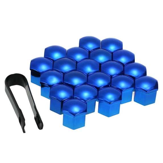 Gecheer 20pcs Universal 21mm Wheel Nut Covers Lug Nut Caps Screw Protector