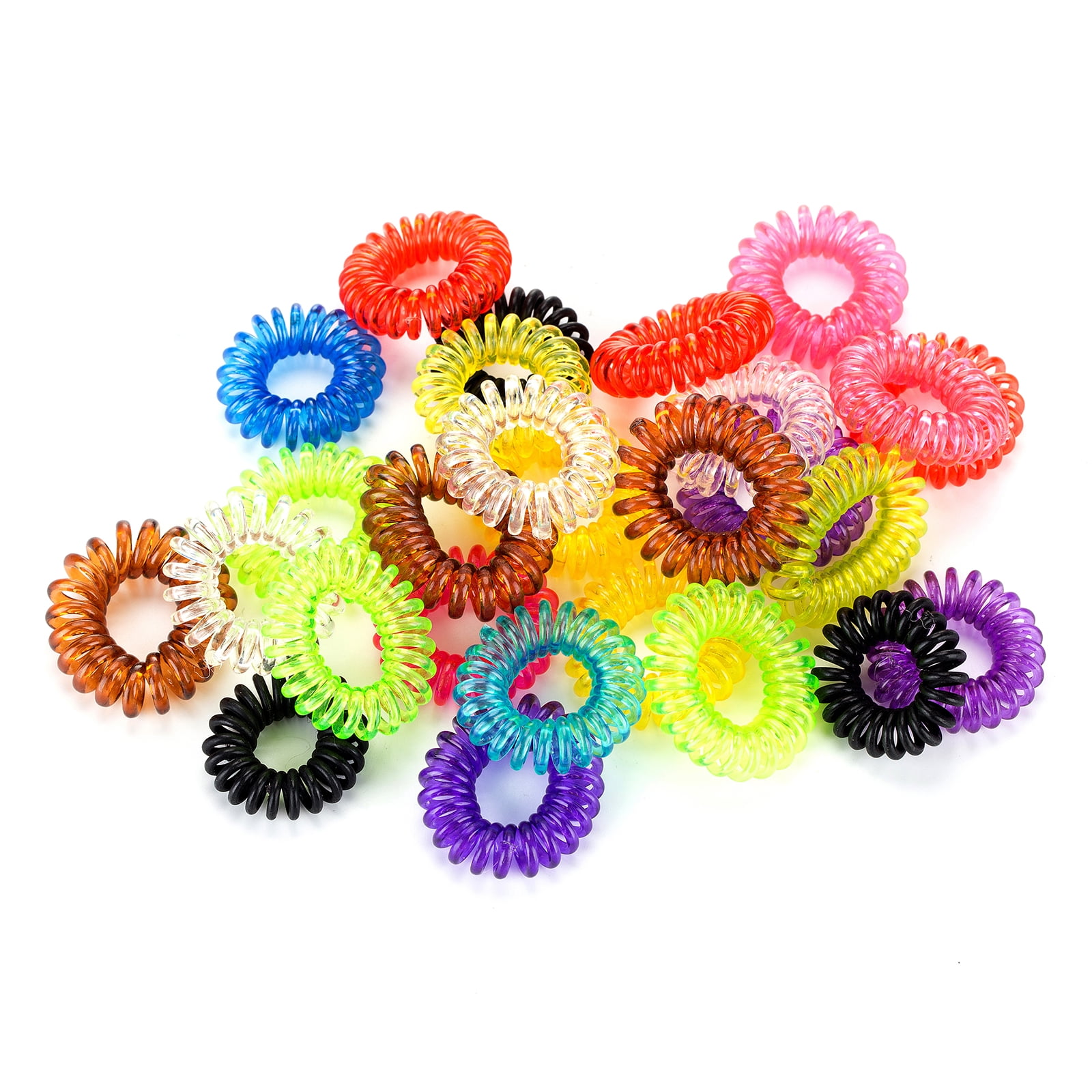 Gecheer 50Pcs Black Thick Seamless No Slip Hair Bands Elastic Ties Soft