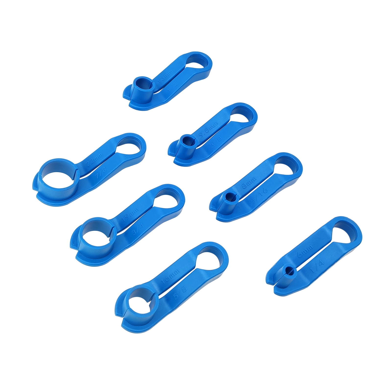 Gecheer 7PCS AC Fuel Line Disconnect Tools Fuel Line Angled Disconnect Tool Set Blue Replacement