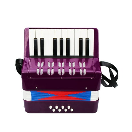 Gecheer Accordion 17-Key 8 Bass Small Accordion Musical Instrument for Beginner Birthday Gift