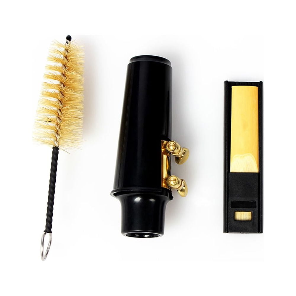 Gecheer Alto Sax Saxophone Mouthpiece with Metal Buckle Reed Reed Case