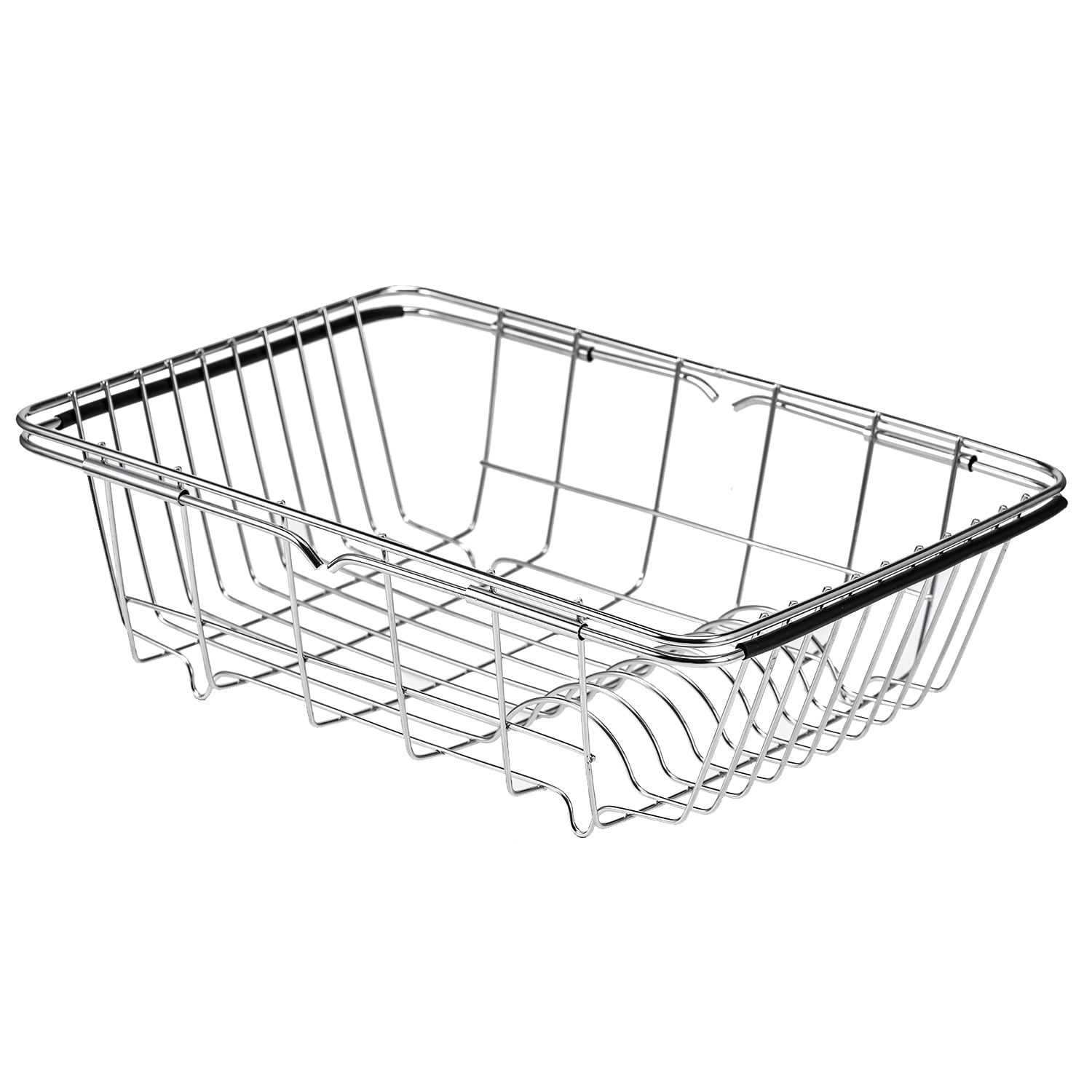 Gecheer Dish Drying Rack Expandable Dishes Drainer Over The Sink Adjustable Arms Dish Drainer, Dish Rack in Sink, Rustproof Stainless Steel