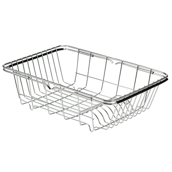 Gecheer Dish Drying Rack Expandable Dishes Drainer Over The Sink Adjustable Arms Dish Drainer, Dish Rack in Sink, Rustproof Stainless Steel