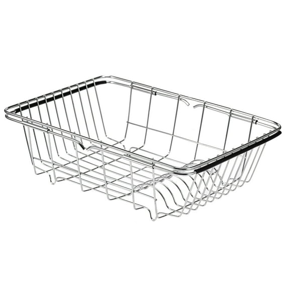 Gecheer Dish Drying Rack Expandable Dishes Drainer Over The Sink Adjustable Arms Dish Drainer, Dish Rack in Sink, Rustproof Stainless Steel