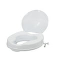 thumbnail image 1 of Gecheer Raised Toilet Seat with Lid 300 Lbs Heavy Duty Elevated Toilet Seat with Tightening Clamps Raised Toilet Seats for Most Elongated Toilets (White, 2 Inches), 1 of 6