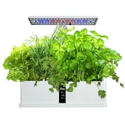 Gecheer Smart Hydroponics Growing System Indoor Herb Garden Kit 9 Pods Automatic Timing with Height Adjustable 15W Grow 2L Tank Smart Pump for Home Office Kitchen