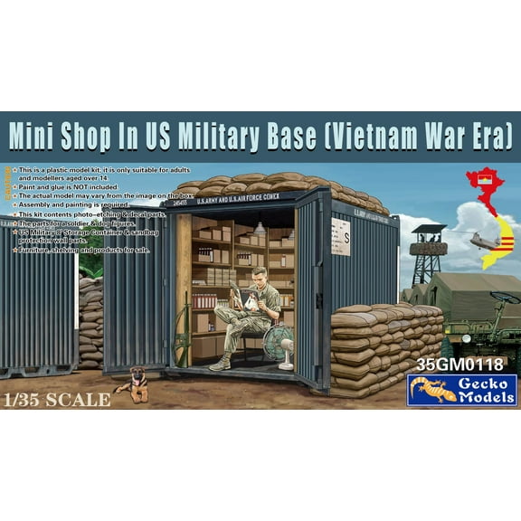 Gecko 35GM0118 1/35 Scale Mini Shop in US Military Dase (Vietnam War Era)