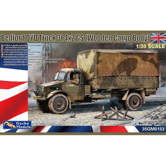 Gecko 35GM0153 1/35 Bedford OYD Truck 3t 4x2 GS (Wooden Cargo Body) Model Kit