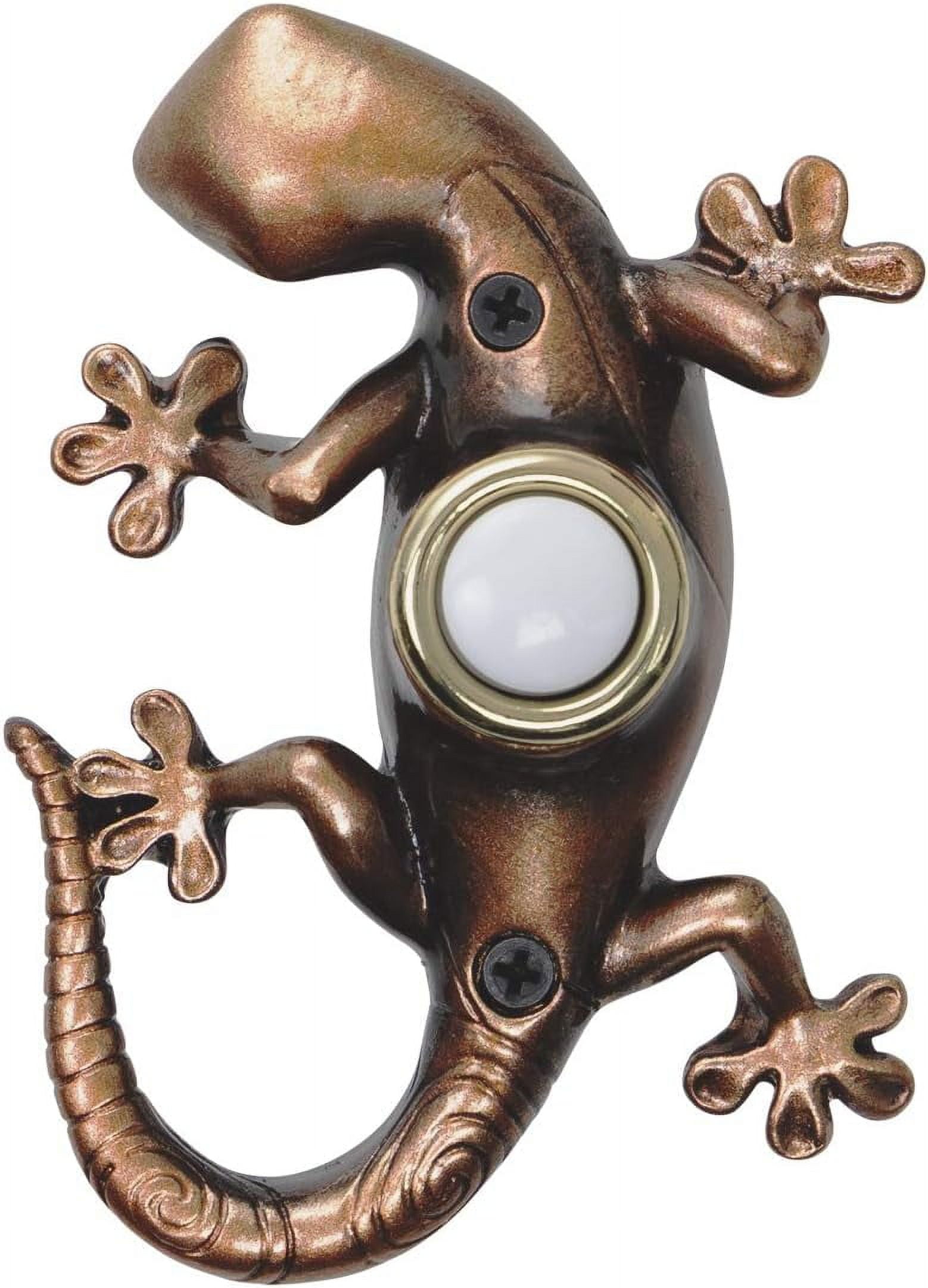 Gecko Bronze Door Wired & Illuminated Push Button Cast in Durable