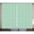 thumbnail image 1 of Ambesonne Gecko Curtains 2 Panel Set, Lizards and Chameleons, 108" x 90", Pale Green Dark Green, 1 of 3