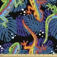 thumbnail image 1 of Ambesonne Gecko Fabric by the Yard Upholstery, Exotic Colorful Lizards Herbs, 10 Yards, Multicolor, 1 of 4