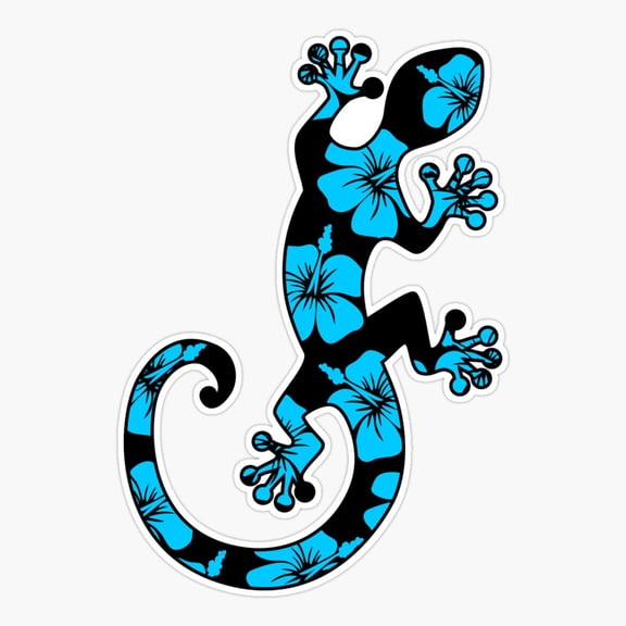 Gecko Lizard Hawaii Aloha Surf Vinyl Decal Sticker