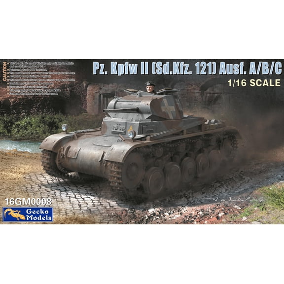 Gecko Models 16GM0008 1/16 Scale Pz.Kpfw. II (Sd.Kfz.121) Ausf.c Model Kit