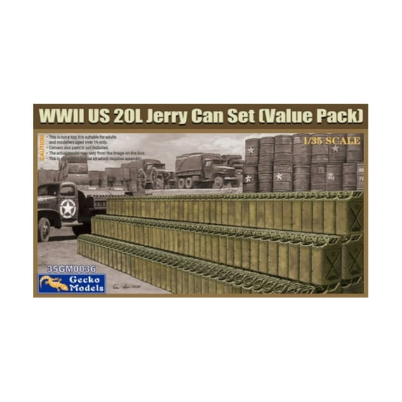 Gecko Models 20L Jerry Can Set Value Pack - WWII (US) New