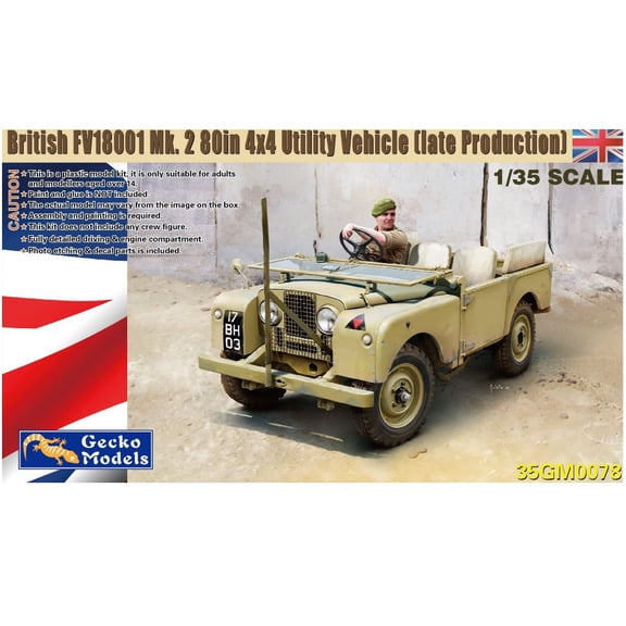 Gecko Models 35GM0078 1/35 British FV18001 Mk. 2 80in 4x4 Utility Vehicle (late Protuction)Model Kit