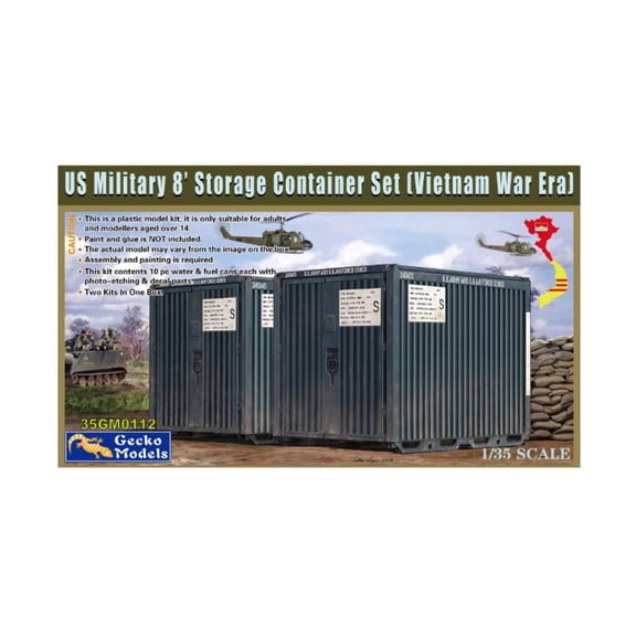 Gecko Models US Military 8' Storage Container Set - Vietnam War Era New