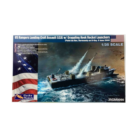 Gecko Models US Rangers Landing Craft Assault (LCA) w/Grappling Hook Rocket Launchers New