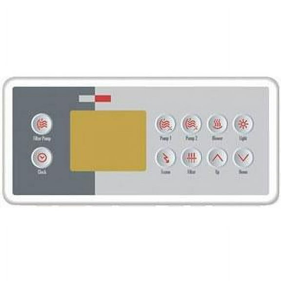 Gecko TSC-4 Ten Key Topside Keypad Bundle with Three Pump Overlay for M-Class Spa Control Systems 0201-007044