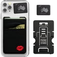 thumbnail image 1 of Gecko Travel Tech Double Pocket - Adhesive Card Holder - Cell Phone Pouch - Stick on Lycra Pocket - Carry Credit Cards and Cash (Lips), 1 of 10