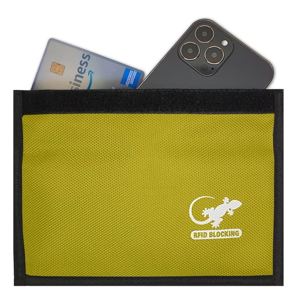 Gecko Travel Tech RFID Faraday Bag for Phones & Key Fobs – Privacy Pouch for Anti-Theft and Tracking Protection - BLACK