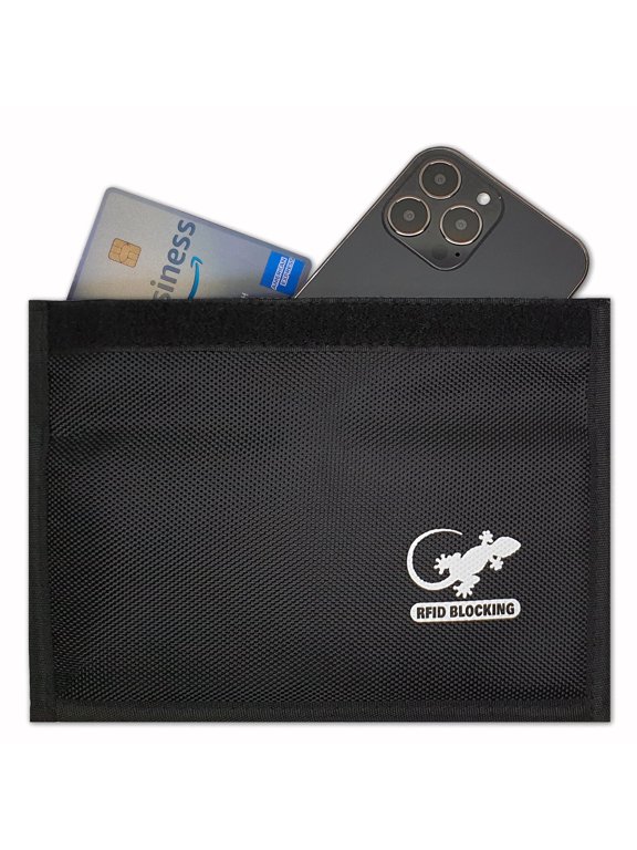 RFID Faraday Bag for Phones & Key Fobs – Privacy Pouch for Anti-Theft and Tracking Protection - BLACK