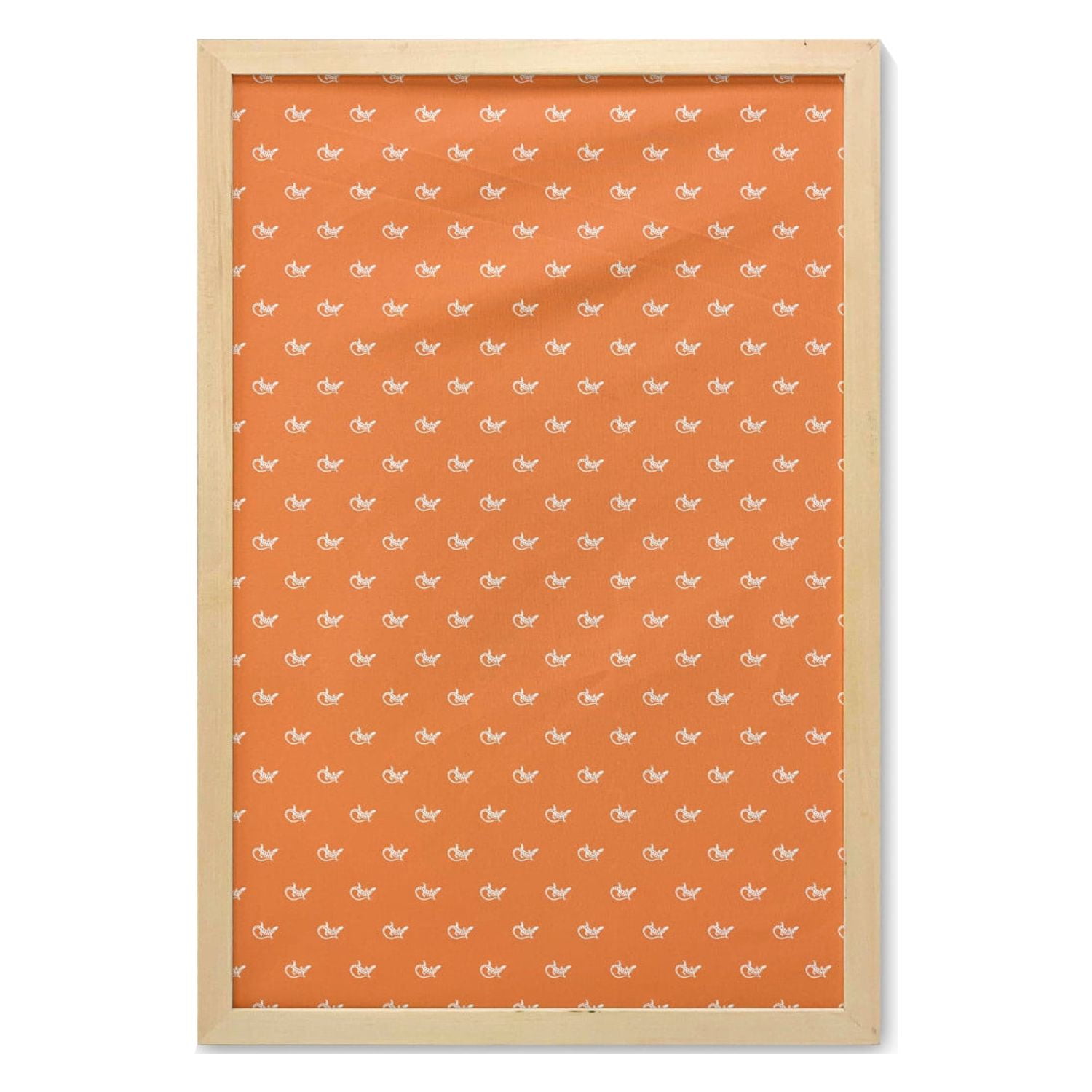 Gecko Wall Art with Frame, Silhouettes of Lizards Gecko Pattern on Warm ...