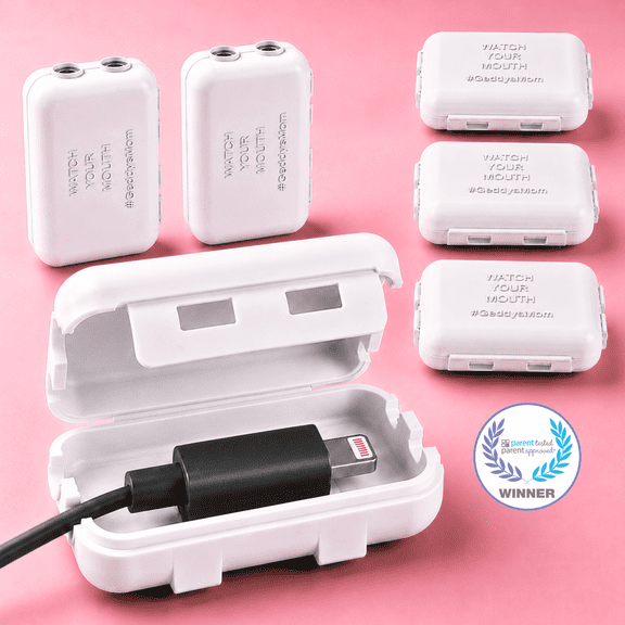 Geddy's Mom Baby Proofing USB Charger Safety Covers, White, 6 Pack
