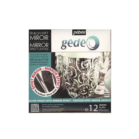 Gedeo Gilding Mirror Effect Metal Leaf silver (pack of 2)