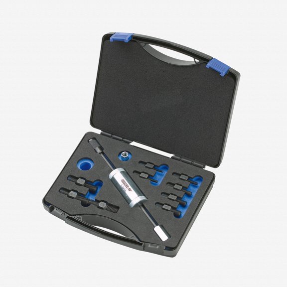 Gedore 1.81/K-12 Set of threaded inserts with slide hammer 700 g, 11 pcs