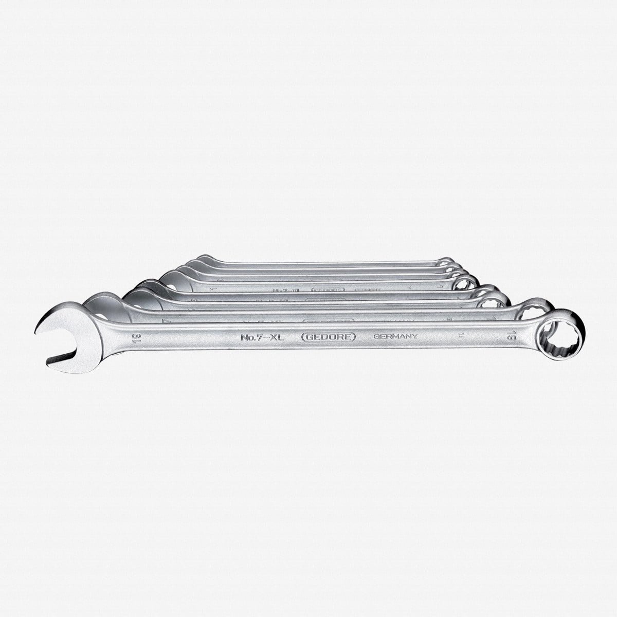 GEDORE 7 XL 19 Extra Long Combination Spanner - 19mm, Chrome Vanadium Steel, DIN 3113